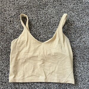 lululemon athletica Beige Crop Tank Top